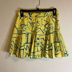 Vintage Lily’s of Beverly Hills Yellow and Teal Patterned Skirt
